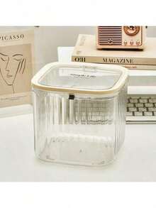 1pc Multi-Function Dust-Proof Makeup, Hair Accessory Storage Box, Makeup Box, Desktop Trash Can, Women's Organizer Box, Travel Essential, Dorm Storage, Autumn Decor - Multicolor - View 8