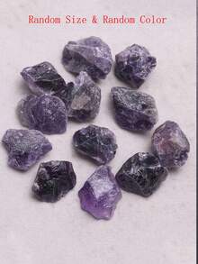 1PC Random Size(Maxlength Approx 2.5-5cm) Natural Crystal Raw Stone Rose Quartz Amethyst Fluorite Smoky Quartz Random Shape Irregular Ore Crystal Diffuse Fragrant Stone Reiki Healing Rock Mineral Specime Specimen Home Decor No Fire Aromatherapy - Raw Crystal - View 8