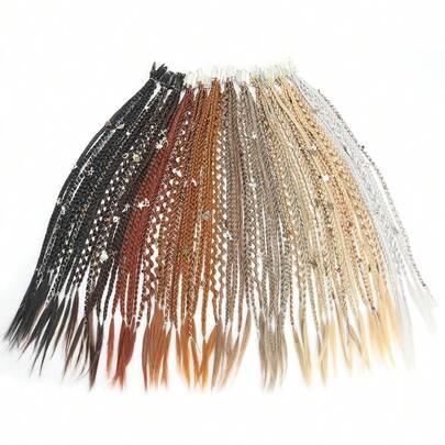 6PCS Clip In Braid Hair Extensions For Women 22 Inch Clip In Braids Synthetic Braided Hairpieces For Daily Costume Party