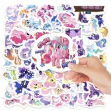 62 piezas/Set Pegatinas de My Little Pony, pegatinas de recompensa de dibujos animados lindos y autoadhesivos para decorar cuadernos, fotos, diarios - Adecuado para manualidades DIY, scrapbooking, decoración de teléfonos, decoración de papelería, decoración de diarios, botellas de agua, decoración del hogar, y también un gran regalo para familiares y amigos, esencial para volver a la escuela - Multicolor - Ver 4