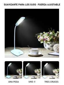 1 Pz Lámpara de escritorio portátil minimalista LED, luz suave para el hogar, dormitorio, residencia universitaria, lámpara de lectura de cuidado ocular gentil para mesita de noche, luz nocturna - Unitalla - Ver 7