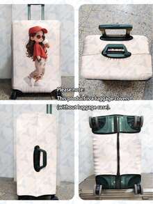 1pc Luggage Cover Suitcase Protective Sleeve, Multiple Sizes Available. Made Of Polyester Fiber, Scratch-Resistant & Wear-Resistant, Unisex. Ideal For Business Trips And Summer Vacations. Easy To Hand Wash And Detachable, A Must-Have Travel Accesso - Multicolor - View 13