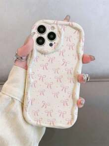 1pc Bowknot TPU Camera Protective Phone Case, Versatile Anti-Drop Cute Simple Design, Compatible With IPhone 11, 12, 13, 13 Pro Max, 14 Pro Max, 15, 15 Pro, 15 Plus, 15 Pro Max, 16, 16 Pro, 16 Plus, 16 Pro Max, 17, 17 Pro, 17 Pro Max - Multicolor - View 1