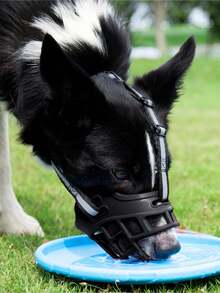 Bozal de perro duradero, detiene eficazmente el ladrido y la ingesta de basura - Adecuado para perros medianos a grandes - Anti-mordedura, anti-acoso, anti-perturbación - Precio asequible, material de alta calidad, múltiples tamaños disponibles - Protección de bozal para mascotas - Negro - Ver 4