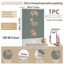 Tranh vải treo tường cho bé – Màu xanh lá cây nhạt, hình động vật phong cách Bohemian, trang trí phòng trẻ em kiểu thảo nguyên Canada: Tranh treo tường phong cách Bohemian với hình động vật tông màu đất, tranh có khung, hoàn hảo để trang trí phòng chơi, phòng trẻ sơ sinh, phòng bố mẹ, nhà trẻ, phòng bé trai, phòng ngủ bé gái, phòng trẻ em, trang trí ngày Valentine. - Nhiều màu - Xem 14