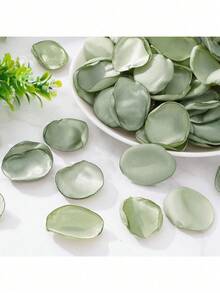 50/100/300/500/1000片人造絲手工玫瑰花瓣 橄欖綠假玫瑰花瓣 人造花瓣 適用於節日、居家、生日派對、花卉、婚禮花籃、走道、新娘派對、桌面裝飾、居家派對裝飾 - 綠色 - 查看 3
