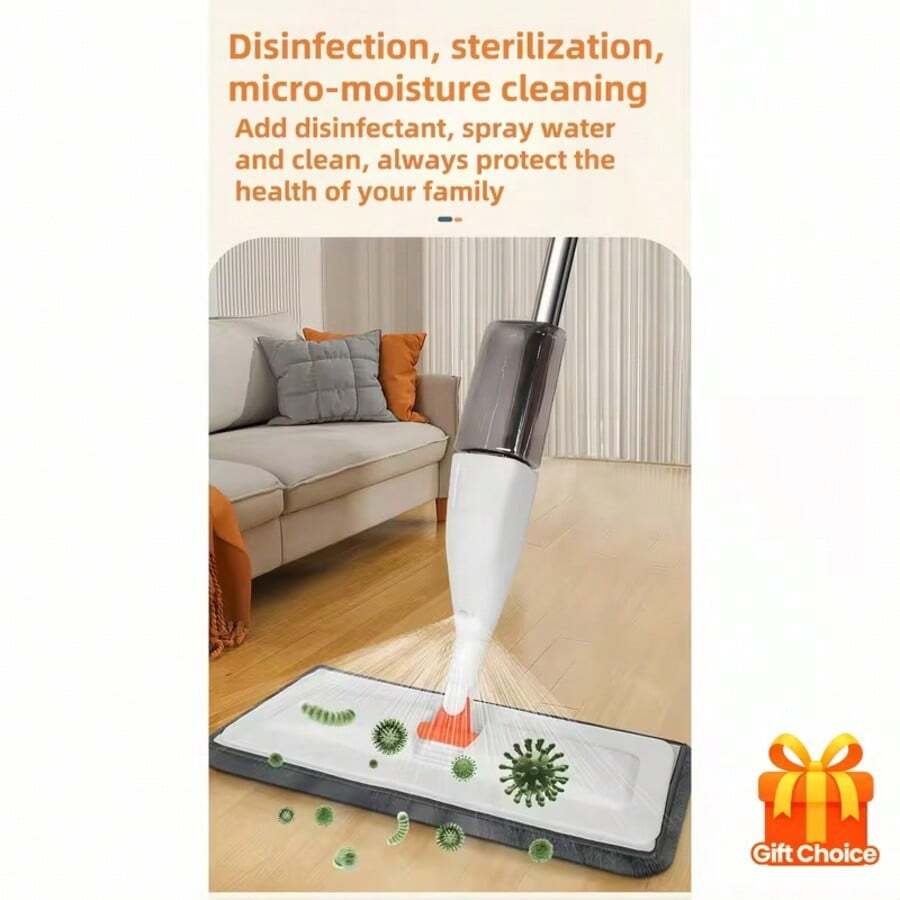 2-In-1 Spray Mop With Built-In Squeegee - Large Capacity, Hands-Free Window And Floor Cleaning, Ideal For Bedroom, Bathroom, Living Room - Nhiều màu - Xem 1