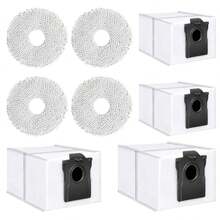 适用于 X40 Ultra/ L40 Ultra/ X30 Ultra/ X40 Master/ Mova P50 Pro Ultra/ P10 Pro Ultra/ X50 Ultra/ L50 Ultra / L40s Pro Ultra / Mova V50 Ultra 机器人吸尘器的 2/5/6/8/10 件装尘袋和拖布，吸尘器替换尘袋，吸尘器备件 - 彩色 - 查看 13