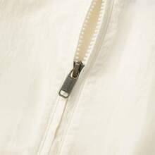 Áo khoác gió LI-NING BADFIVE màu be phối màu tương phản, chống nắng UPF50+, nhanh khô, kiểu dáng thường ngày, AFDV127 - trắng - Xem 9