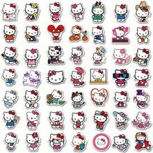 Sanrio 50张2-3英寸官方授权Hello Kitty防水乙烯基贴纸，儿童友好型涂鸦贴纸，适用于笔记本电脑、水瓶、保险杠、电脑、手机、笔记本（多种款式） - 彩色 - 查看 11