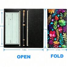 Premium Leather Checkbook Cover For Men And Women Checkbook Holder Wallet RFID Blocking - 蒙特內哥羅 - 查看 5