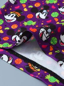 Disney 1件装迪士尼卡通印花男士内裤 - 柔软舒适，字母弹力腰带，休闲男士内裤 - 彩色 - 查看 2