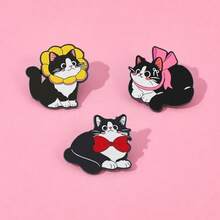 1/3 件装卡通胸针可爱猫咪珐琅别针衣服背包饰品金属徽章配件送朋友的礼物 - 均碼 - 查看 11