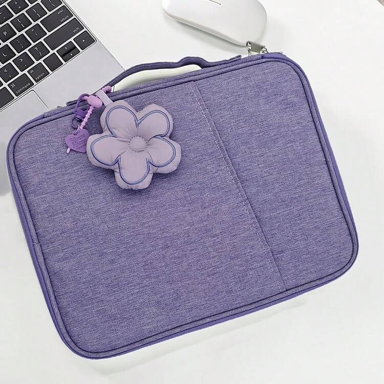 1个简约时尚的扁平笔记本电脑保护套，适用于各种笔记本电脑，便携式文件收纳包，适用于商务、办公、旅行，轻便手提包 - 彩色 - 查看 15