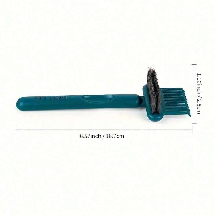Comb Cleaning Massage Brush, A Good Helper For Efficiently Cleaning Nail Hair - 灰色的 - 查看 2