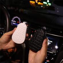 1pc Rhinestone Bow Car Key Holder, Luxury Cute Universal Car Key Chain Case - Multicolor - View 3