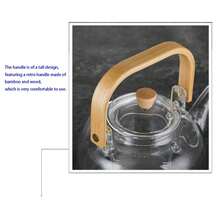 1pc Thick, Heat-Resistant, High Borosilicate Glass Tea Set With Steel Infuser, Transparent Flower Tea Pot - 1 Transparent Teapot - View 9