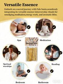 25g/50g, Peruvian Sacred Wood, Parosanto Wood Strips, Natural Sacred Wood, Raw Wood Strips, High-Oil Old Wood, Long-Lasting Fragrance, Naturally Fresh, Soothes The Mind And Body, Improves Focus, Promotes Meditation, And Purifies The Space - Sacred Wood - View 7