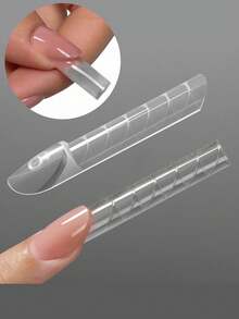 150 miếng móng giả kiểu Pháp trong suốt có thể tái sử dụng, 15 kích cỡ, miếng dán móng giả dạng gel, khuôn hai đầu tự làm móng kiểu Pháp tại nhà, phù hợp cho người mới bắt đầu. - Trong sáng - Xem 7