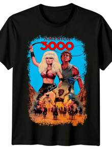 America 3000 (1986) Movie Poster Inspired T-Shirt Retro 80s Tee - Black - View 1