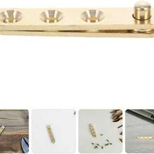 Lurrose 4 Piezas Bisagra Pivotante de Puerta Cobre, Bisagra Invisible Oculta, Bisagrasss de Piso para Puertas Pesadas Hierro Vidrio Madera, Accesorios de Herrajes  Estabilidad - como se muestra en la figura - Ver 5