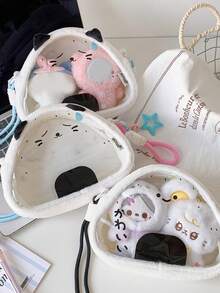 1 PC Girls Cartoon Rice And Vegetable Roll Large Capacity Plush Cross Body Bag Cross Body Baby Bag One Shoulder Baby Bag For Students Pain Bag - Multicolor - View 6