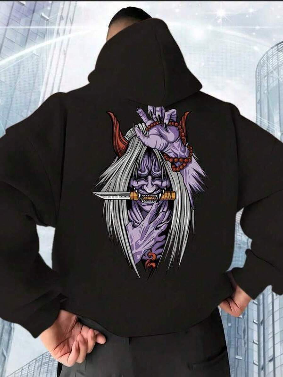 Men Outdoor Hoodies & Sweatshirts - Black - View 1