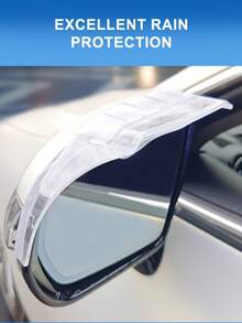 2件装汽车后视镜雨罩，通用型侧视镜雨挡，带通风口设计，防雨防雪遮阳罩，通用型汽车后视镜雨眉罩，适用于汽车后视镜 - A - 查看 6