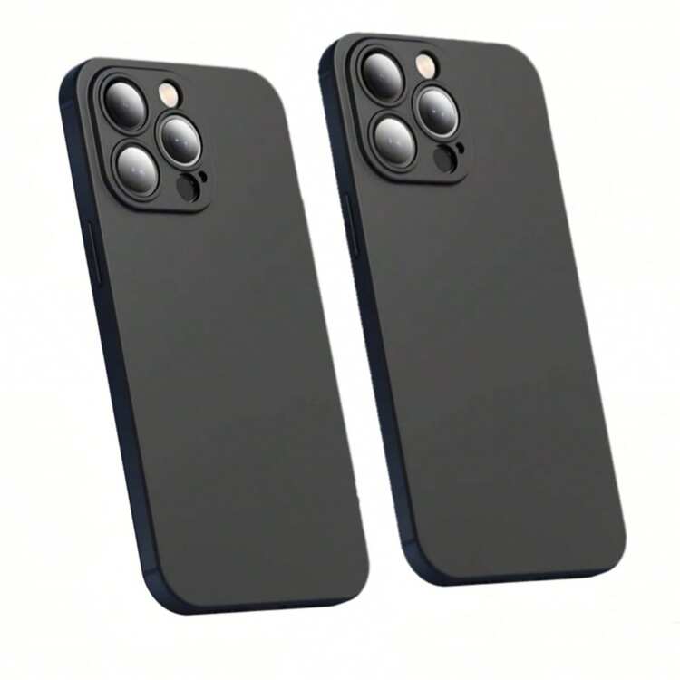 Två svarta matta telefonskal, kompatibla med Apple-serien. Dessa telefonskal har en mjuk och bekväm beröring, är halkfria, svetttåliga, fingeravtrycksbeständiga, slitstarka och reptåliga. De kan ge stötskydd för din telefon. - Svart - Visa 96