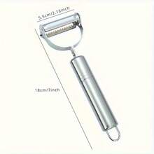 1 pieza Rallador y rebanador multifuncional de acero inoxidable - Resistente a la oxidación, versátil rallador/rebanador de frutas/verduras, herramienta de cocina esencial, picado conveniente - Multicolor - Ver 6