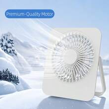 GICOOK Portable USB Powered Desktop Fan, Super Quiet 5 Speeds Adjustable 180° Foldable Design, Cord Control Switch, Suitable For Home, Office, Travel, Multi-Functional Cooling Device, Lightweight Cooling Fan