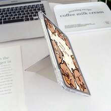 Minimalist Y-Shaped Foldable Spray-Painted Transparent Acrylic Crystal Flat Protective Case, Compatible With Pad Mini6/7/9.7/10.2/10.5/10.9/12.9/13/Pro 11, 10th Generation, Protective Case Supports Multi-Angle Adjustment, Six Bracket Placement Modes, Built-In Pen Slot, Transparent Back Cover, Anti-Drop Protection, Auto Wake/Sleep - Multicolor - View 2