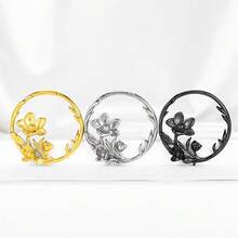 1件新款花朵造型316不锈钢圆形优雅耳坠，适用于耳垂拉伸穿孔，女士身体饰品耳环