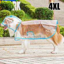 1pc Transparent Blue Trim Waterproof Rain Coat, Suitable For Cats And Dogs Going Out In Rainy Weather, Fits Large Dogs, Transparent 4-Leg Rain Coat, Small And Large Pet Rain Coat - Blue - View 18