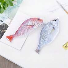 Étui à crayons de poisson réaliste et créatif, boîte à crayons personnalisée unique pour étudiants, sac de rangement pour articles de papeterie unisexe, accessoire de voyage essentiel - Multicolore - Voir 4