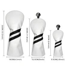 3pcs Golf Club Head Covers, With Replaceable Tags, Fit For Fairway Wood And Driver, Golf Accessories - A - View 5