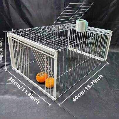 重型金属鸽笼，带自动关闭门 - 安全锁系统，耐用铁质结构，坚固的矩形鸟笼，通风良好，适用于鸽子、鹦鹉、长尾鹦鹉 - 室内/室外均可使用，易于清洁