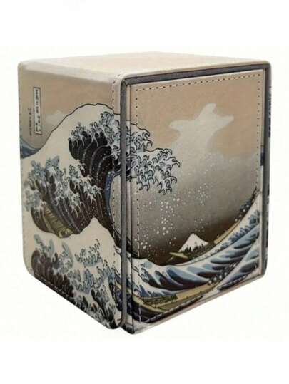 Caja magnética para tarjetas con capacidad de talla grande de 100 tarjetas individuales, material de piel de PU, almacenamiento para tarjetas de juegos de cartas coleccionables/juegos de cartas intercambiables