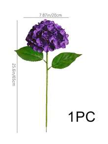 6支7.9英寸（约20厘米）大号人造绣球花，直径25英寸（约63厘米），高品质仿真花束，适用于DIY婚礼花篮、新娘捧花、生日派对、户外家居装饰、节日庆典，也适用于家居、餐厅、卧室、斋月活动、户外花园、春季装饰、办公室装饰。 - 紫色 - 查看 14