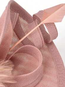 1pc Vintage Feather Flower Arrow Fascinator Hat, Women's Church Kentucky Derby Headband Bridal Wedding Hat Tea Party Headpiece, Back To School Mini Hat, Mini Bowler Hat, Mini Top Hat, Mini Visor Hat, Headpiece, Dance Accessory