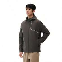 Áo khoác thể thao Anta Executive Jacket dành cho nam, kiểu dáng trench coat, mùa đông mới, chống thấm nước, áo cardigan dệt kim, áo khoác thể thao thường ngày. - Sparrow Tea Brown-4 - Xem 1