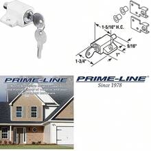 Prime-Line Products - Cerradura con llave para puerta corredera, 1-3/4", Blanco acabado - blanco acabado - Ver 1