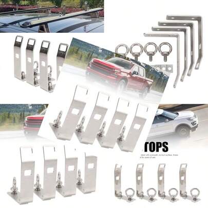 4pcs Load Stops Replacement T Slot Truck Cross Bar 304 Stainl Steel Black Coating Roof Rack Cross Bar Accories For Ladder Firewood Skis Kayak Skateboard Surfboard