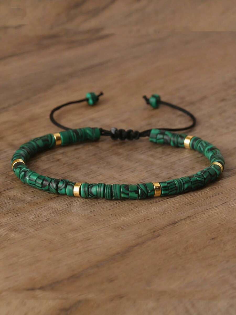 gxtbw 1 chiếc vòng tay hạt đá Jasper Picasso, có thể điều chỉnh, chất lượng cao, kiểu dáng tối giản, vòng tay đá tự nhiên, vòng tay tinh tế.