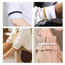 2/6pcs Shirt Sleeve Holder, Elastic Metal Armband, Non-Slip Sleeve Cuffs, Unisex - Multicolor - View 7