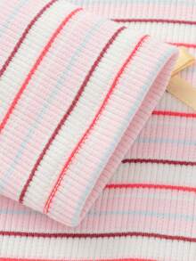 Balabala Camiseta de manga larga para niñas, cuello redondo, tela suave, colorida, cómoda de usar, adecuada para el uso diario en primavera - Tonos rojos y blancos. - Ver 7