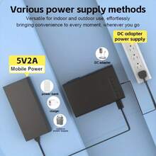 2026 Upgraded Portable Mini Projector, Travel Essential, HD/USB/AV/TF Applicable, Suitable For Home Theater And Indoor Use, Multiple Colors Available, Comes With US/UK/EU Power Adapter - Fulfill Your Private Cinema Dream - Blue + White - View 5