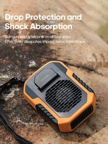 kinscoter 1个6000mAh可充电户外便携式腰扇，露营沙滩旅行配件，返校季空气冷却器移动电源个人颈腰扇，可充电迷你风扇 - 彩色 - 查看 8