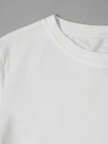 Cute Dogs With Easter Bunny Ears And Eggs Print Round Neck Casual Spring Festival Gift Women T Shirt 220g - 白色 - 查看 3