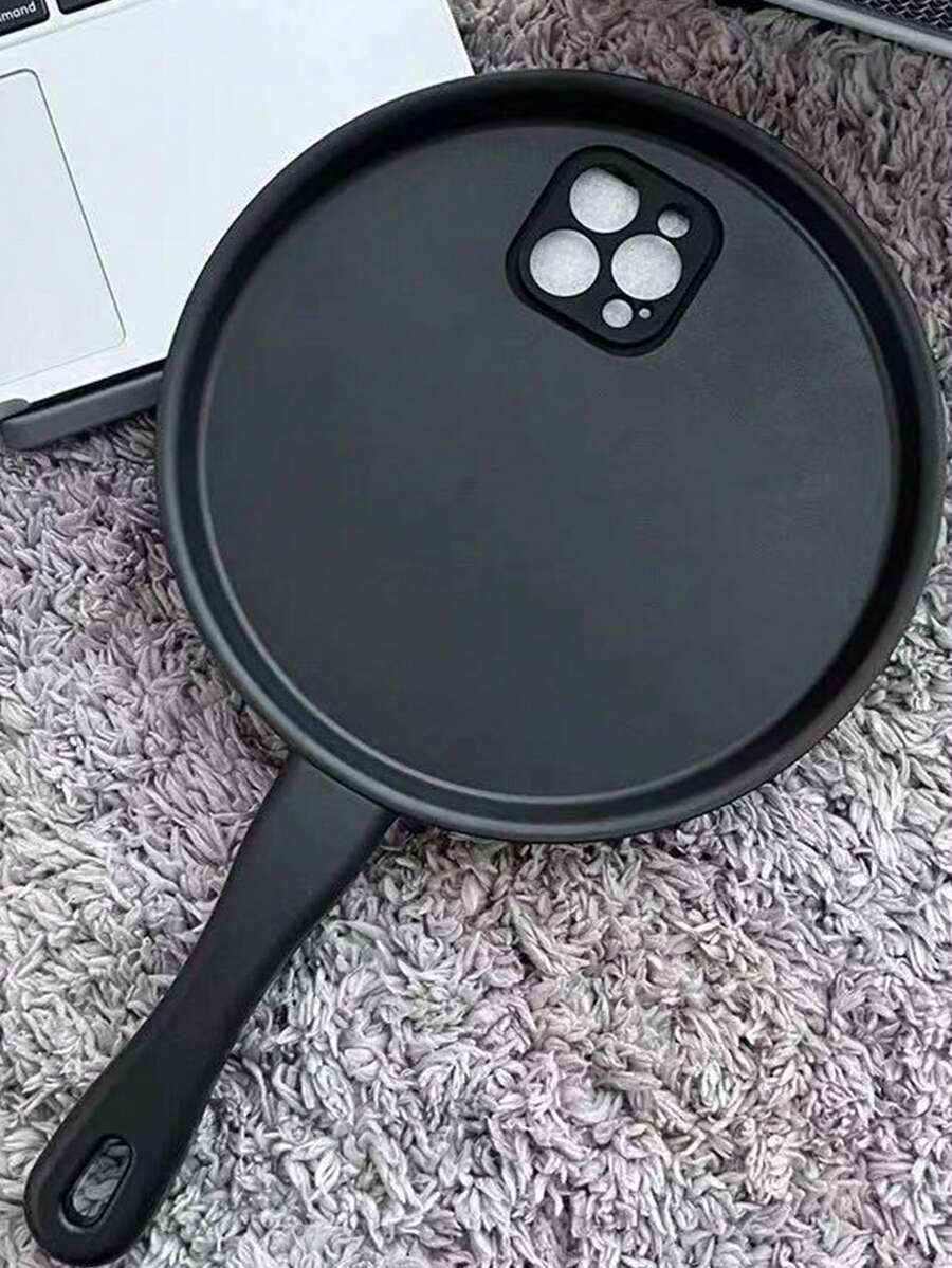 Fashionable New Funny Frying Pan Phone Case, Compatible With Iphone 15 Pro, 17/14 Pro Max, 13P, 12, 8Xs, 16 Plus, Unique & Design For Men And Women - Black - View 1